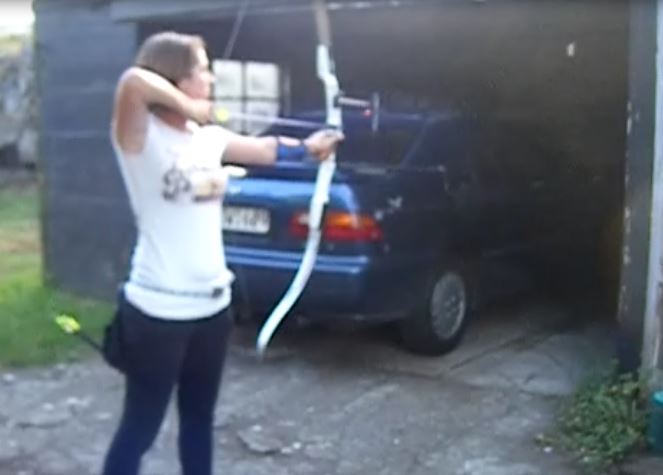 shooting into garage